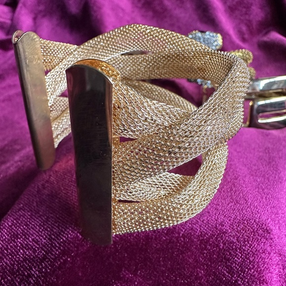 5/$25 will bundle Gold Tone Cuff Bracelet Quad - Picture 7 of 9